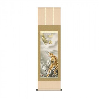 Yamamura Kanpo Hanging Scroll Dragon Tiger 44.5x164cm Traditional Art