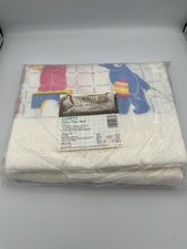 VTG NOS 1986 Curity Baby Bears Pastel Crib Blanket 40inX45in Satin Trim