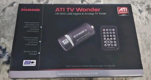 Diamond ATI TV Wonder HD 600 USB 2.0 TV Tuner Video Capture Device NEW Sealed