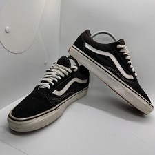 Vans Old Skool Skate Shoes Sneakers Black White Suede Classic Mens Size 7