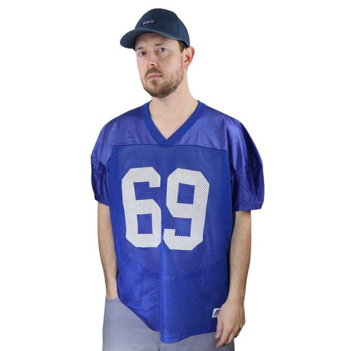 Russell Practice Mesh Football Sixty Nine Jersey Mens 3XL/2XL Blue Vintage #69