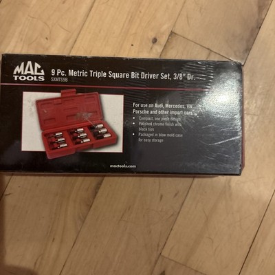 Mac Tools 9 Pc. Metric Triple Square Bit Driver Set 3/8   Dr.