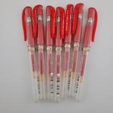 Uni-Ball Signo UM-153 Gel Ink Rollerball Pen 1.0mm Broad Point Red Ink Pack of 7