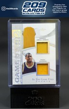 2025 Leaf In The Game Used 2s Holo #IG2-6 Kareem Abdul-Jabbar Magic Johnson #/2