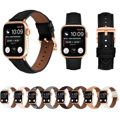 Lässig Leder Armband für Apple Watch 11 10 9 8 7 6 5 4 SE 3 40/41/42/44/45/46mm