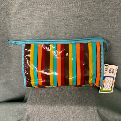 Hadaki Marsupio Multicolore a Righe Impermeabile Toilette Pos Cerniera Eco Friendly - Foto 2 di 2