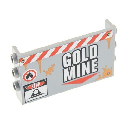 1x Lego Panele 1x6x3 neu-hell grau Noppen an den Seiten Gold Mine 4204 98280pb03