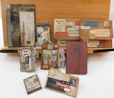 Junk Journal Ephemera Embellishment Add-on Handmade Set Vintage Style Set 5