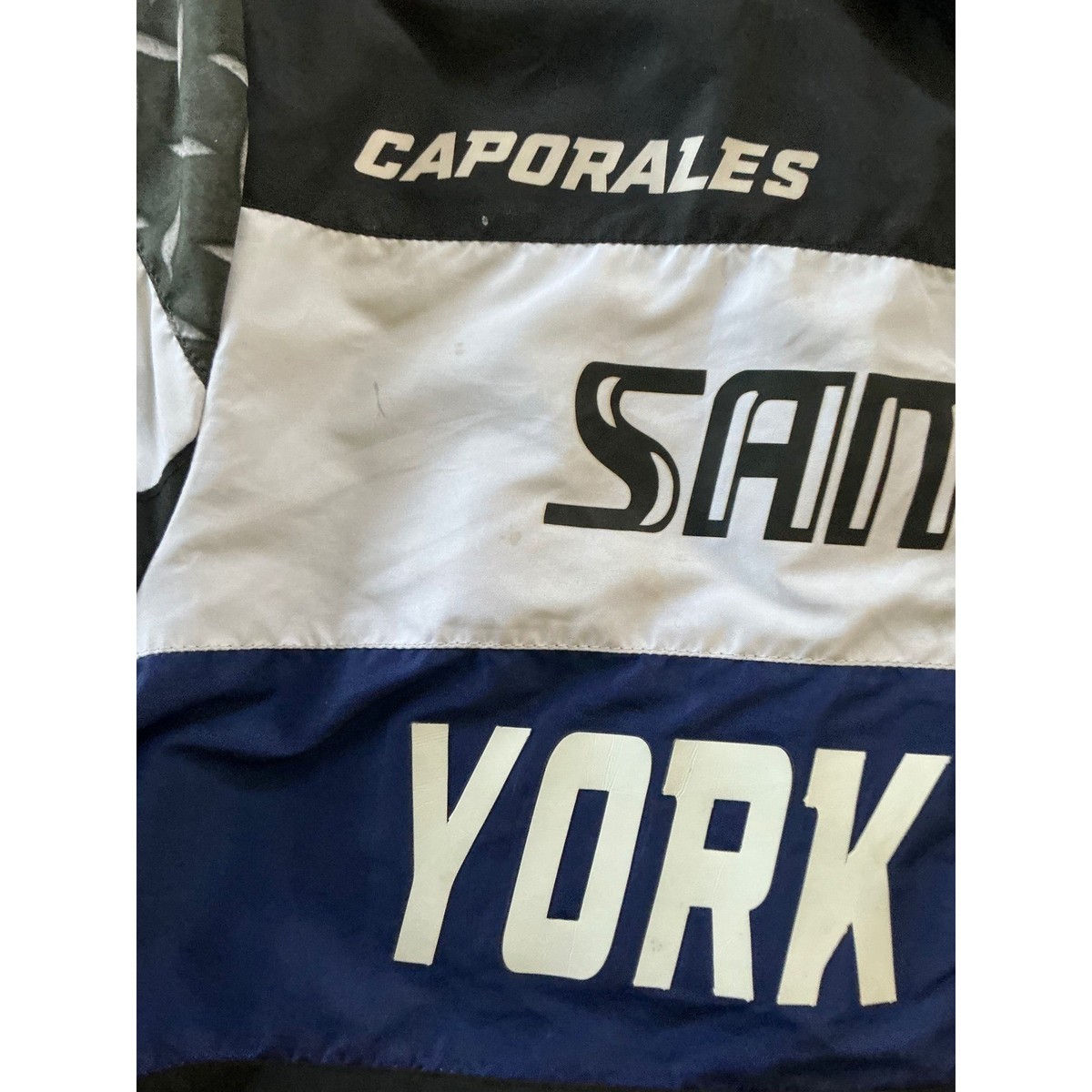 San Simon Cochabamba Racing Jacket Mens Black Blue York Colorblock Windbreaker View 5