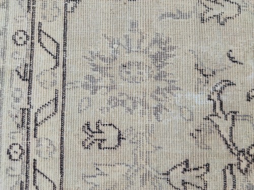 2x10 Neutral Oushak Runner, Turkish Runner Beige, Hand Knotted Rug, Wool Runners - Picture 6 of 10