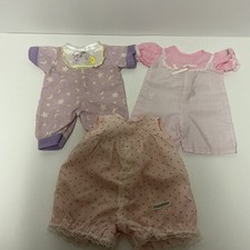 Vintage Cabbage Patch Kids Clothing Lot Striped Outfit Rosebud One-Piece Sleeper