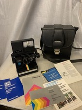 Polaroid OneStep SE Land Camera w/ Promatic Flash, Case, Manual  Inserts Vtg