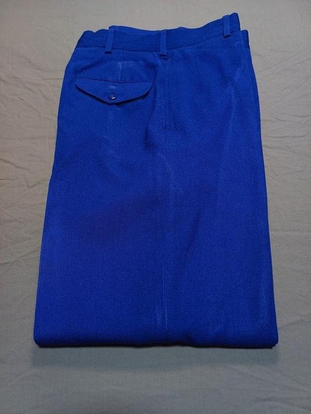 Men Trousers Navy Wool 30 / S / 44