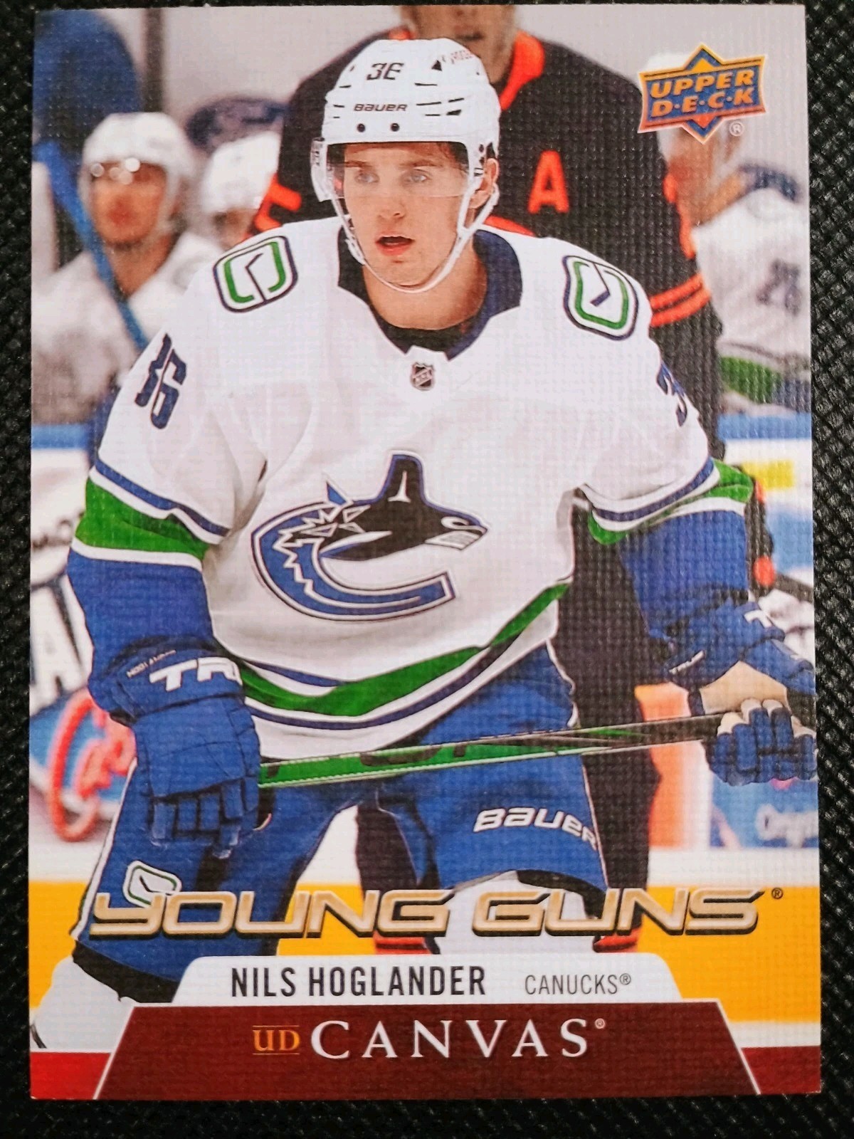 2020-21 UD Canvas Young Guns Nils Hoglander #C239 Vancouver Canucks Rookie