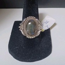 Indian Sterling Silver Labradorite Ring SZ 7