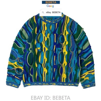 BEBETA JAPAN CONTRAST ETHNIC STYLE SWEATER MENS WOMENS CAPITAL PULLOVER SWEATER