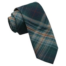 Striped Plaid Ties for Men, 2.36" Adjustable Mens Necktie for School Green