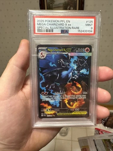 Mega Charizard x EX 125/094 Me02: Phantasmal Flames Holo PSA 9
