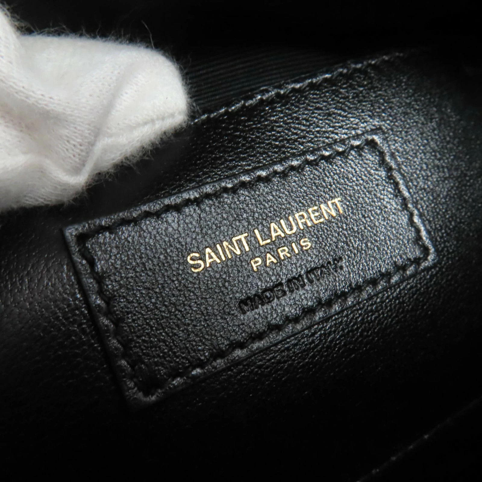 SAINT LAURENT Ladies Shoulder Bag Sade Small Tube Lambskin Chain Black Italy thumbnail 11