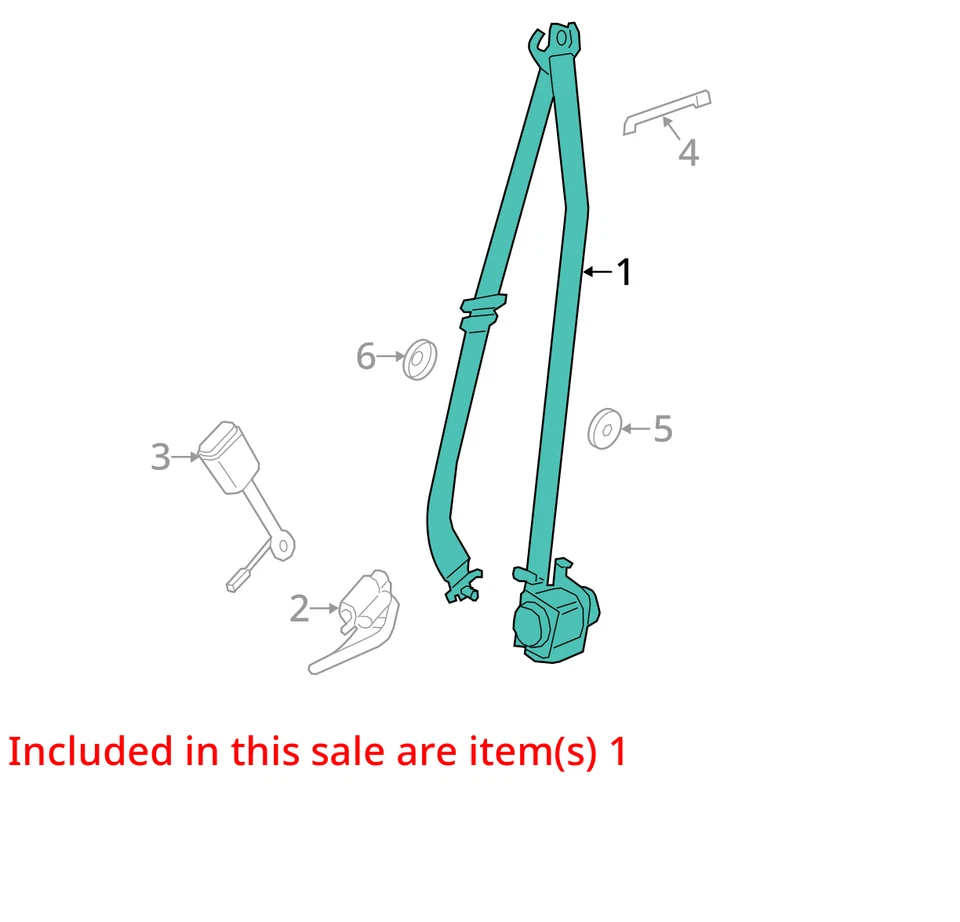 Seat Belt Front Bucket Driver Retractor Fits 15-19 BMW X6 2034812 Foto 3 de 4
