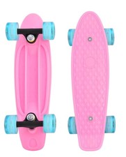 17inchX5inch Pink Mini Skateboard, Mini Cruiser Board with Soft PU Wheel