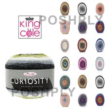 King Cole Curiosity DK Yarn Acrylic Variegated Self-Striping Knit Crochet-150g