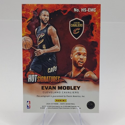2024-25 NBA Hoops Evan Mobley Hot Signatures Auto #HSR-WEL Cleveland Cavaliers - Picture 2 of 6