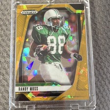 Panini 2025 Prizm Draft Picks Gold Cracked Ice Randy Moss #181 Marshall