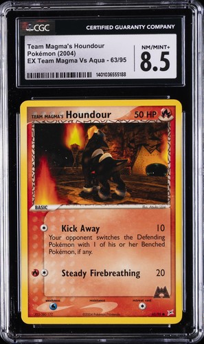 Team Magma's Houndour graded CGC 8.5 for sale on eBay