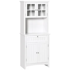HOMCOM Elegant Buffet with Hutch,Kitchen Pantry Storage Cabinet with Framed Gla
