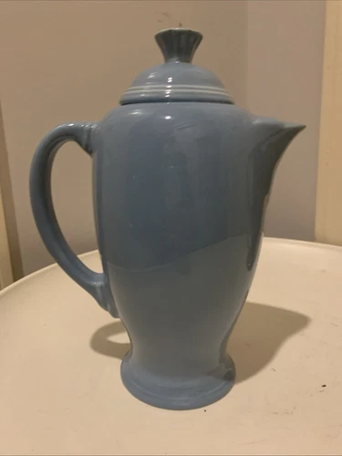 Vintage Fiesta Coffee Server w/Lid Periwinkle Blue Fiestaware Pot Vase Retired