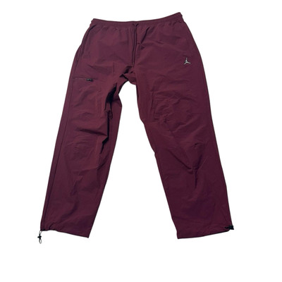 NIKE JORDAN ESSENTIAL WOVEN TRACK PANTS RED MAROON TROUSERS SIZE LARGE