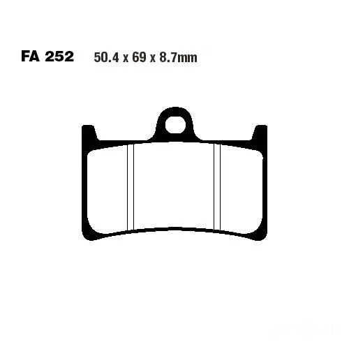 Bremsbelag EBC EPFA252HH Vorne FüR Yamaha FZ6 S2 600 Nahg ABS Bj. 2007-2010-image