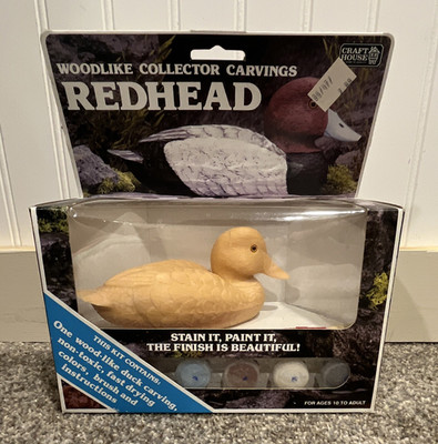 Craft House Woodlike Collector Carving Redhead Duck Paint/Stain Kit 79008