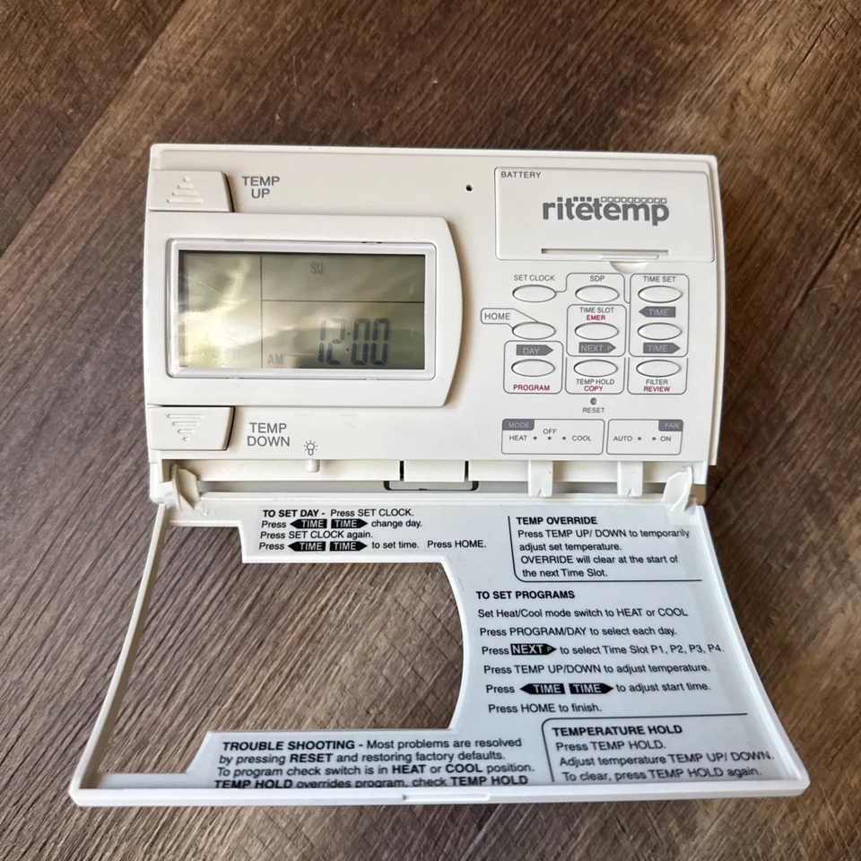 RiteTemp 8050C Universal 7-Day Programmable Thermostat Tested Working - Image 3 of 4