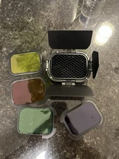 Godox BD-07 Barn Door with Detachable Honeycomb Grid +  4 Color Filters f AD200