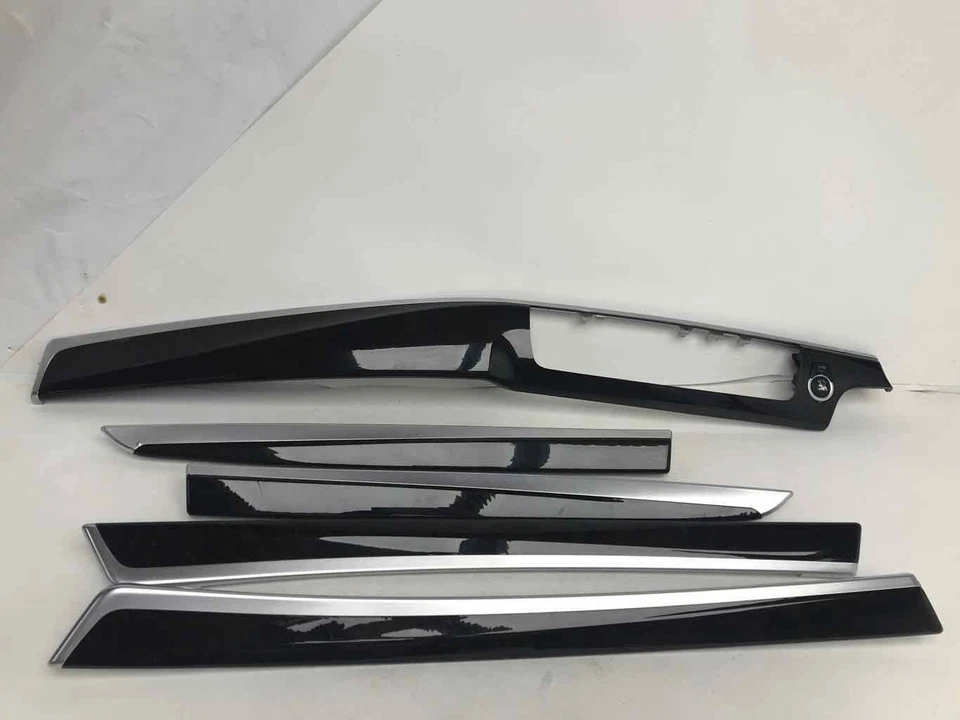 Conjunto de moldura de acabamento interno de madeira 7 peças 14537310 OE ⚡️ Compatível com BMW 535I 2011-2016 - Imagem 3 de 4