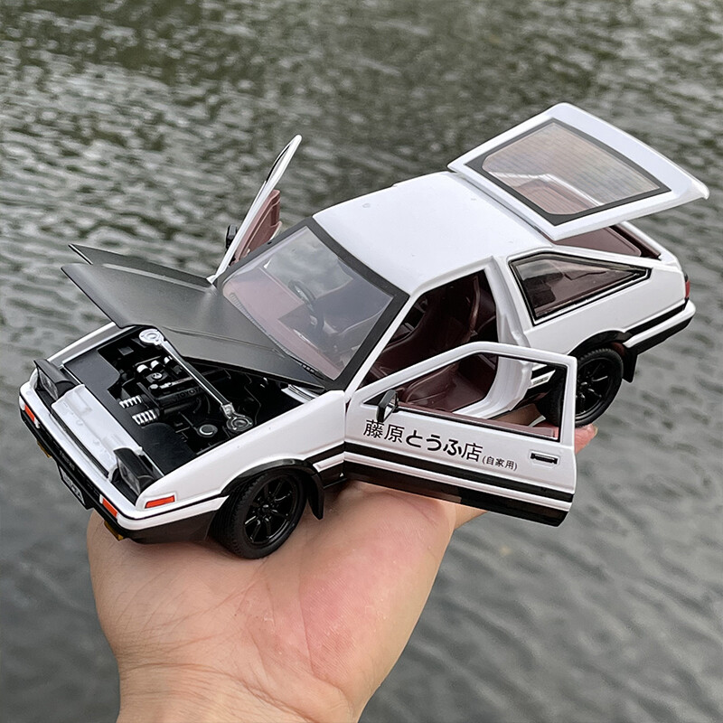 1/28 Scale Initial D Toyota TRUENO AE86 Model Car Toy Collection - Foto 5
