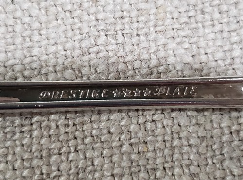 Oneida Prestige Bordeaux antique silverplate iced tea spoon 4 star plate 7.5" - Picture 4 of 4