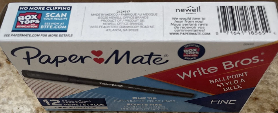 1 DZ Sanford 2124515 Write Bros. Ballpoint Pen, Fine 0.8 MM Black Ink Paper Mate - Image 3 of 4