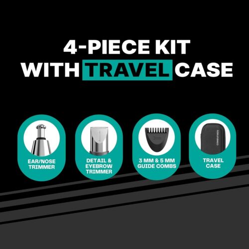 ConairMan Nose Hair Trimmer for Men 5 piece Set with Professional Travel Kit - Picture 2 of 6
