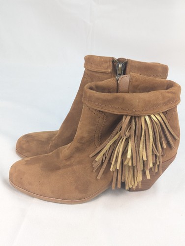 Sam Edelman Women's Louie Ankle Fringe Boot Brown Suede US 9 - Picture 4 of 12