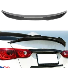 Infiniti Q50 Rear Trunk Spoiler Wing Highkick Carbon Fiber Style For 14-23