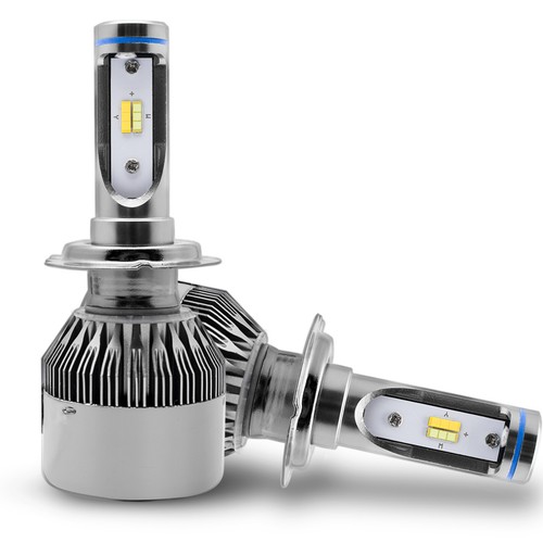 H7 Yellow Ice Blue Dual-Color Switch COB LED For DRL Headlight Conversion Bulbs - Picture 2 of 10