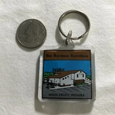 Das Dutchman Essenhaus Middlebury Indiana Souvenir Keychain Key Ring #36377