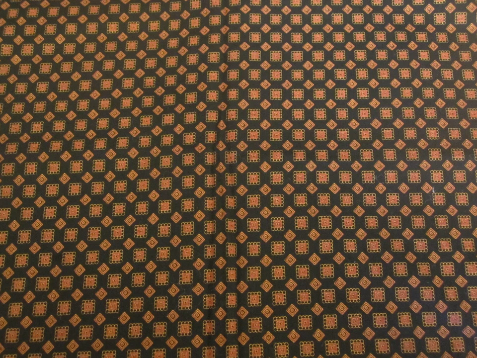 Tecido de algodão Concord Joan Kessler geométrico laranja quadrado preto 1yd 5" x 42 - Imagem 2 de 4