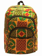 Kente Print African Backpack Book Bag Rucksack Handmade Backpack Fabric Backpack