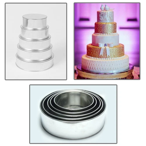 5 Tier Round Multilayer Wedding Cake Tins
Opens in a new window or tab