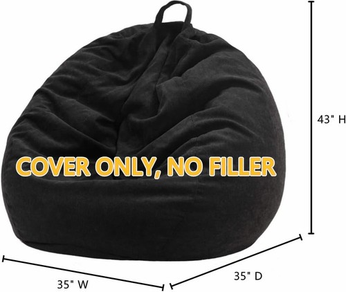 Premium Corduroy 3ft Bean Bag Chair Cover - Extra Large Storage Solution - Picture 7 of 9