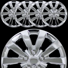 16" Set of 4 Chrome Wheel Covers Snap On Full Hub Caps fit R16 Tire & Steel Rim